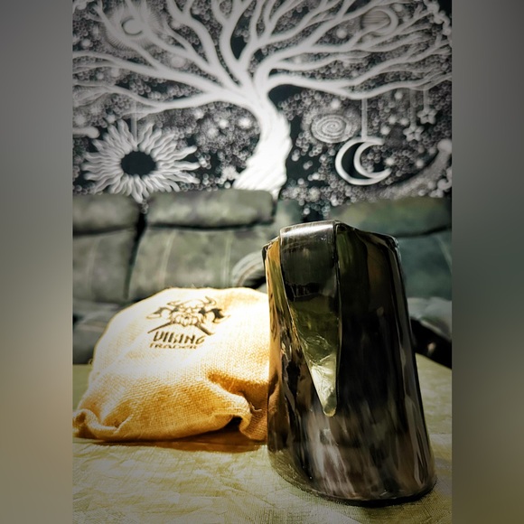 Black Viking Drinking Horn Mug large - Picture 11 of 12